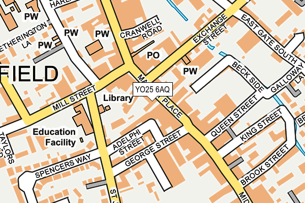 YO25 6AQ map - OS OpenMap – Local (Ordnance Survey)