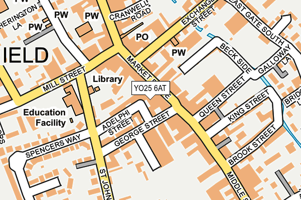 YO25 6AT map - OS OpenMap – Local (Ordnance Survey)