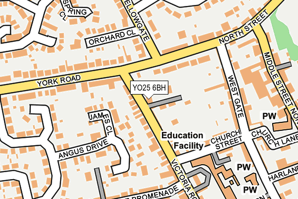YO25 6BH map - OS OpenMap – Local (Ordnance Survey)