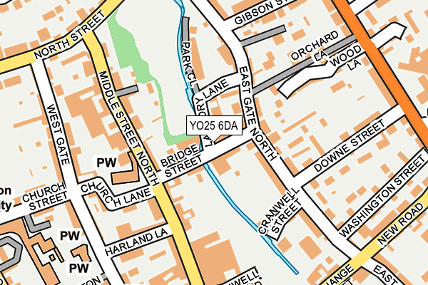 YO25 6DA map - OS OpenMap – Local (Ordnance Survey)