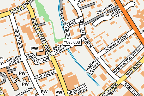 YO25 6DB map - OS OpenMap – Local (Ordnance Survey)