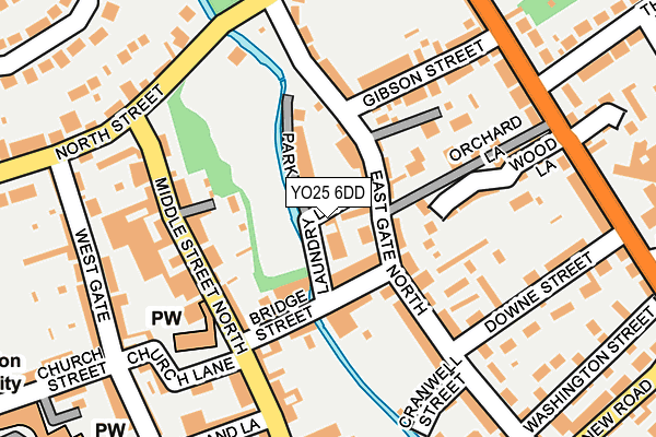 YO25 6DD map - OS OpenMap – Local (Ordnance Survey)