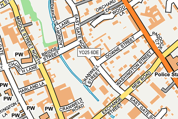 YO25 6DE map - OS OpenMap – Local (Ordnance Survey)