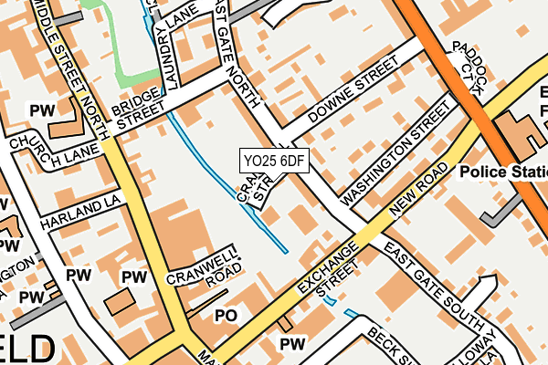 YO25 6DF map - OS OpenMap – Local (Ordnance Survey)