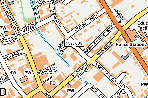 YO25 6DG map - OS OpenMap – Local (Ordnance Survey)