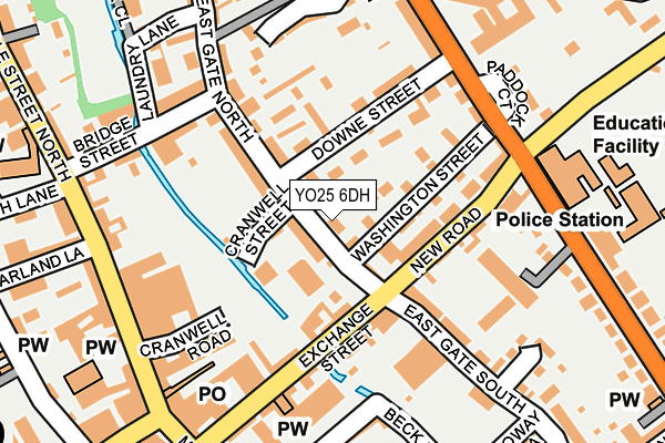 YO25 6DH map - OS OpenMap – Local (Ordnance Survey)