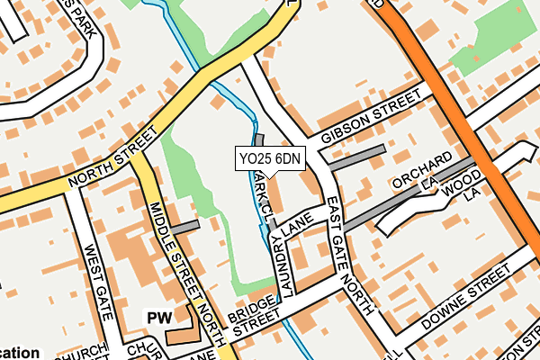 YO25 6DN map - OS OpenMap – Local (Ordnance Survey)