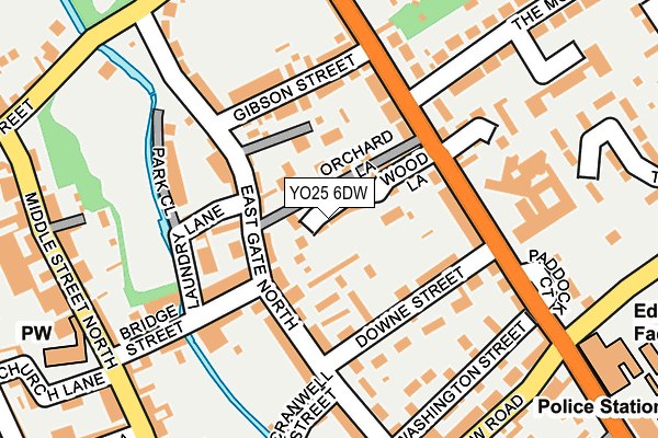 YO25 6DW map - OS OpenMap – Local (Ordnance Survey)