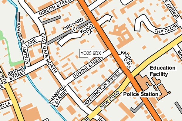 YO25 6DX map - OS OpenMap – Local (Ordnance Survey)