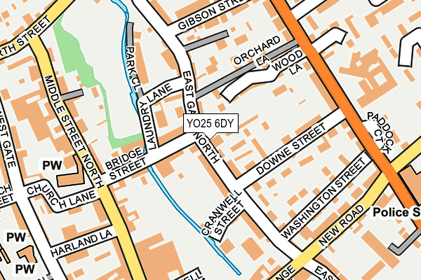 YO25 6DY map - OS OpenMap – Local (Ordnance Survey)