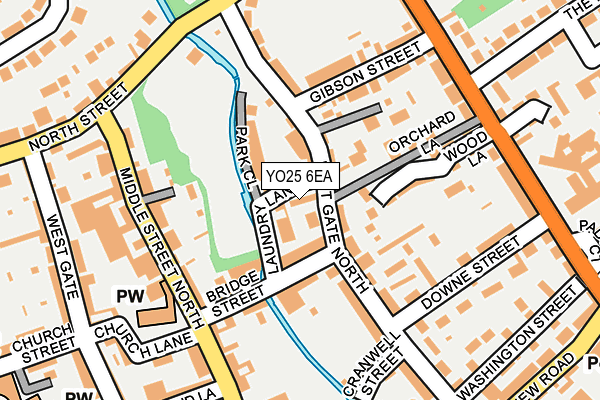 YO25 6EA map - OS OpenMap – Local (Ordnance Survey)