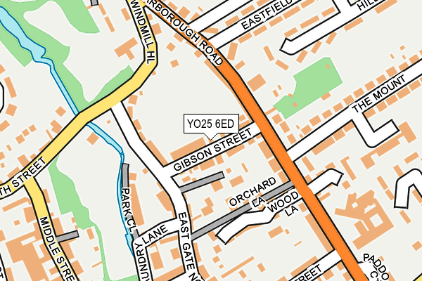 YO25 6ED map - OS OpenMap – Local (Ordnance Survey)