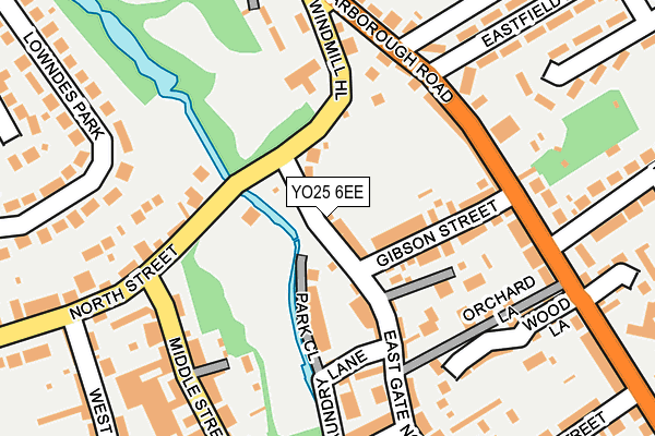 YO25 6EE map - OS OpenMap – Local (Ordnance Survey)