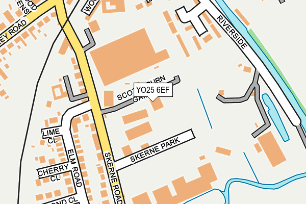 YO25 6EF map - OS OpenMap – Local (Ordnance Survey)