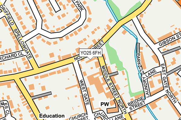 YO25 6FH map - OS OpenMap – Local (Ordnance Survey)