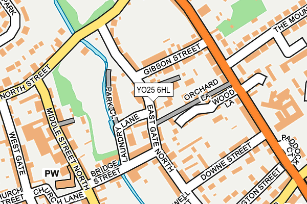 YO25 6HL map - OS OpenMap – Local (Ordnance Survey)