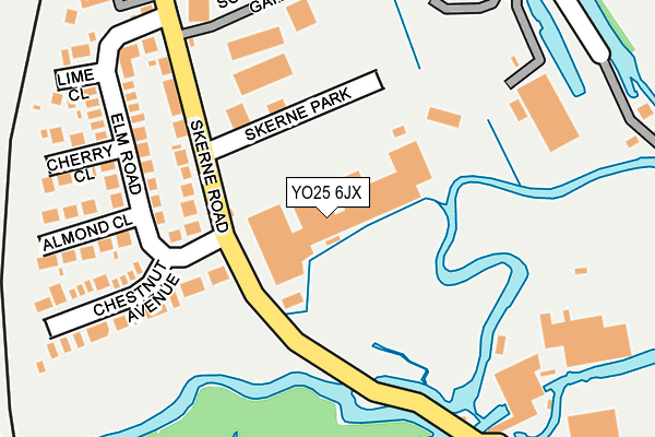 YO25 6JX map - OS OpenMap – Local (Ordnance Survey)
