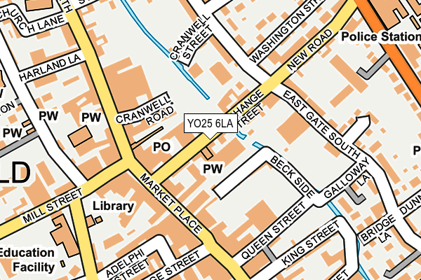 YO25 6LA map - OS OpenMap – Local (Ordnance Survey)