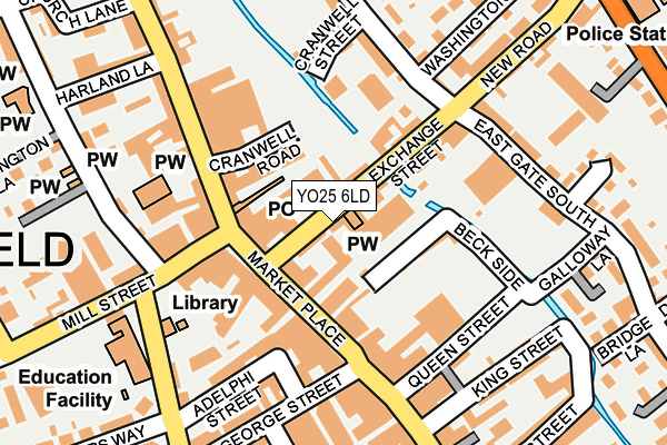 YO25 6LD map - OS OpenMap – Local (Ordnance Survey)
