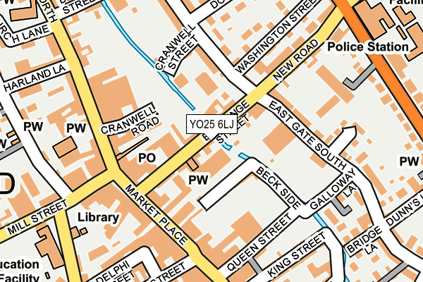 YO25 6LJ map - OS OpenMap – Local (Ordnance Survey)