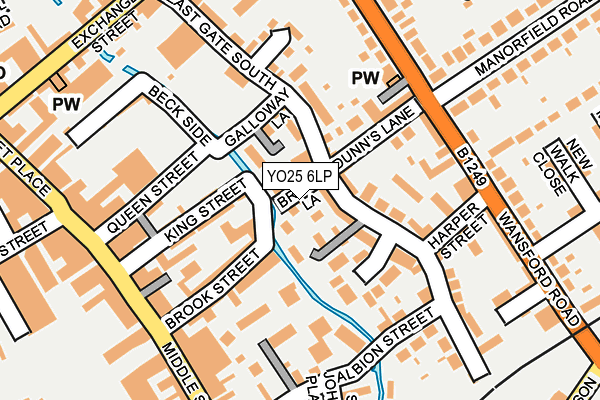 YO25 6LP map - OS OpenMap – Local (Ordnance Survey)