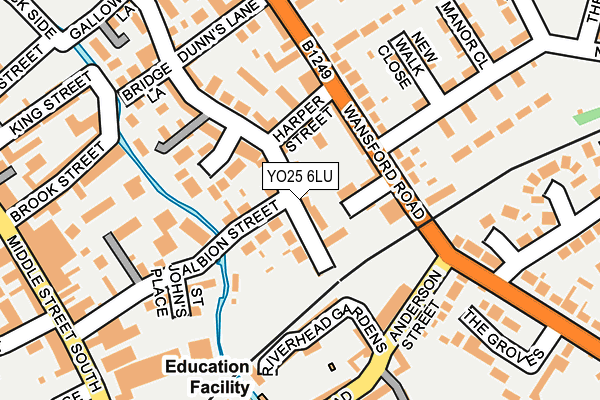 YO25 6LU map - OS OpenMap – Local (Ordnance Survey)