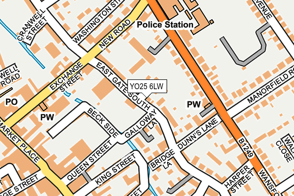 YO25 6LW map - OS OpenMap – Local (Ordnance Survey)