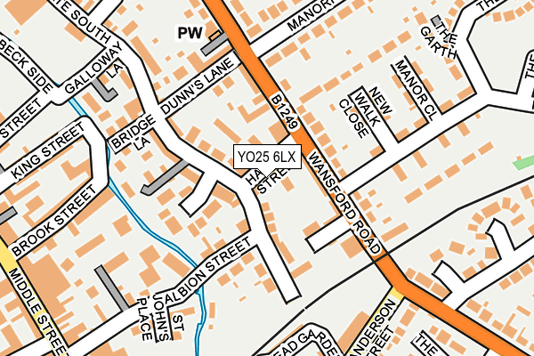 YO25 6LX map - OS OpenMap – Local (Ordnance Survey)
