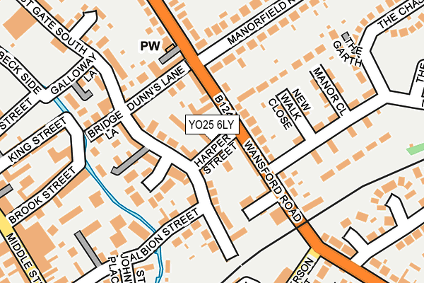 YO25 6LY map - OS OpenMap – Local (Ordnance Survey)