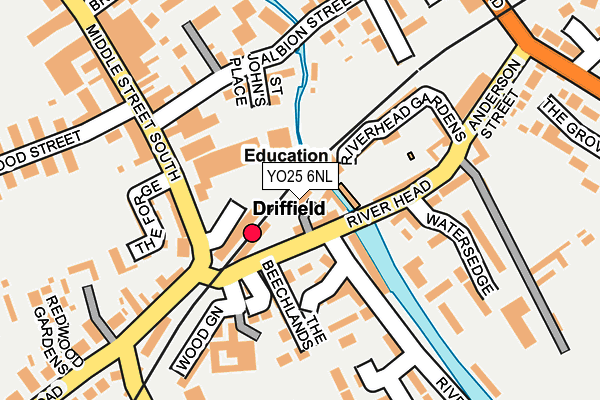 YO25 6NL map - OS OpenMap – Local (Ordnance Survey)