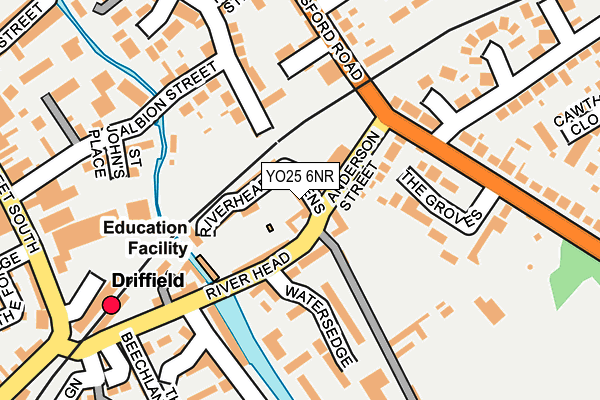 YO25 6NR map - OS OpenMap – Local (Ordnance Survey)