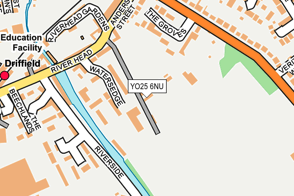 YO25 6NU map - OS OpenMap – Local (Ordnance Survey)