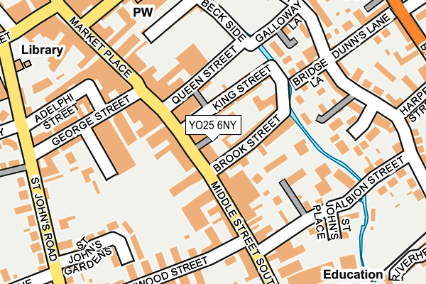 YO25 6NY map - OS OpenMap – Local (Ordnance Survey)