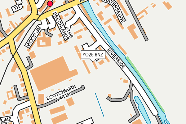 YO25 6NZ map - OS OpenMap – Local (Ordnance Survey)