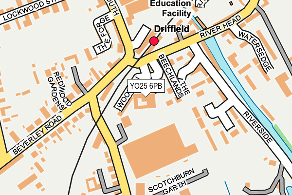 YO25 6PB map - OS OpenMap – Local (Ordnance Survey)