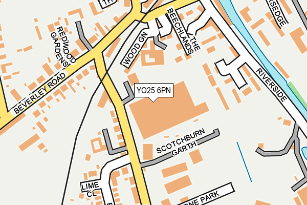 YO25 6PN map - OS OpenMap – Local (Ordnance Survey)