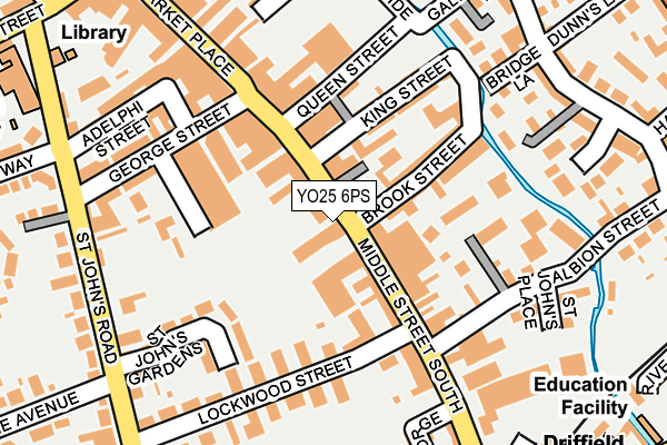 YO25 6PS map - OS OpenMap – Local (Ordnance Survey)