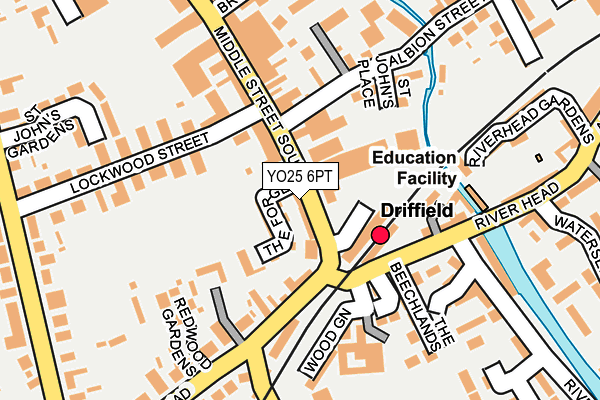 YO25 6PT map - OS OpenMap – Local (Ordnance Survey)
