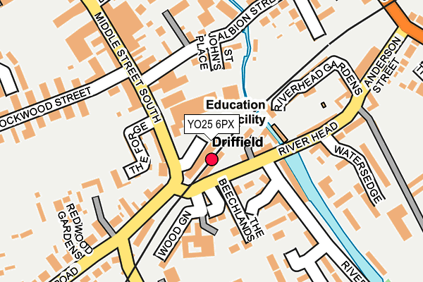 YO25 6PX map - OS OpenMap – Local (Ordnance Survey)