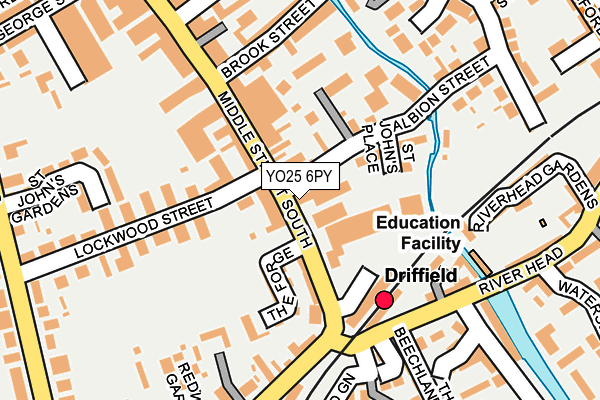 YO25 6PY map - OS OpenMap – Local (Ordnance Survey)