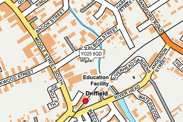 YO25 6QD map - OS OpenMap – Local (Ordnance Survey)