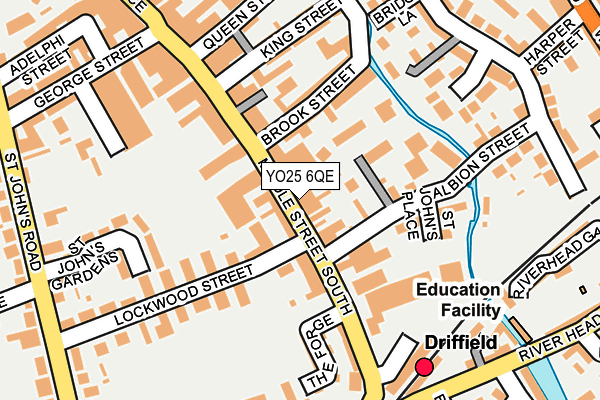 YO25 6QE map - OS OpenMap – Local (Ordnance Survey)