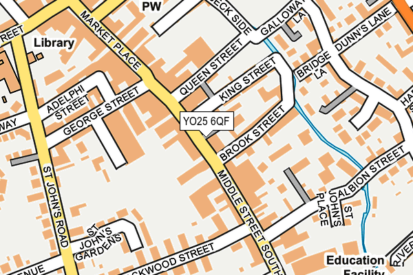 YO25 6QF map - OS OpenMap – Local (Ordnance Survey)