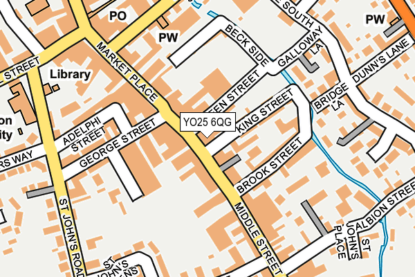 YO25 6QG map - OS OpenMap – Local (Ordnance Survey)