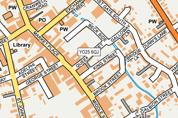 YO25 6QJ map - OS OpenMap – Local (Ordnance Survey)