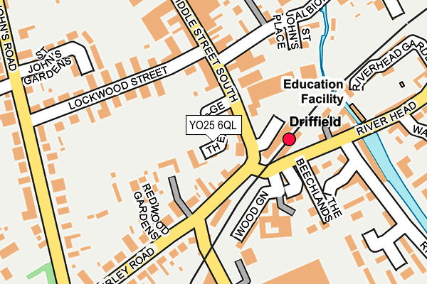 YO25 6QL map - OS OpenMap – Local (Ordnance Survey)