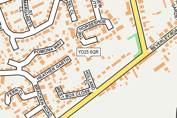 YO25 6QR map - OS OpenMap – Local (Ordnance Survey)