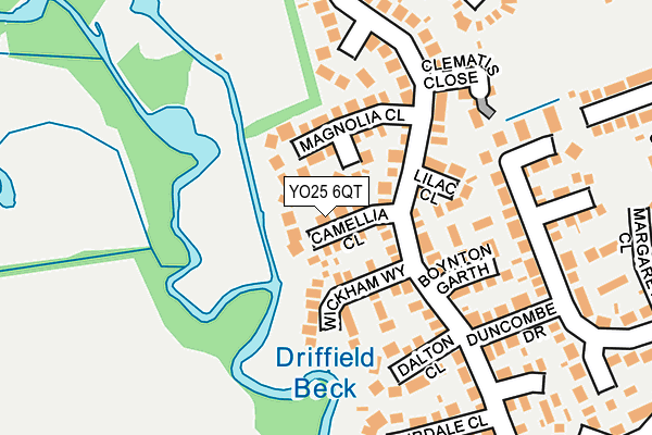 YO25 6QT map - OS OpenMap – Local (Ordnance Survey)