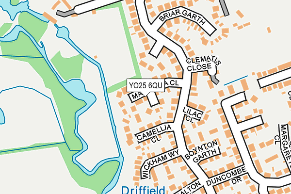 YO25 6QU map - OS OpenMap – Local (Ordnance Survey)