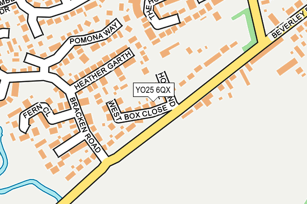 YO25 6QX map - OS OpenMap – Local (Ordnance Survey)